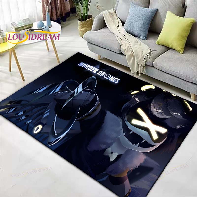 Hot Cartoon Murder Drone Floor Mat INS Style Soft Bedroom Floor House Laundry Room Mat Anti-skid Household Carpets Gift