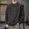 JEEP Men's Autumn/Winter Thickened Crew Neck Knit Sweater