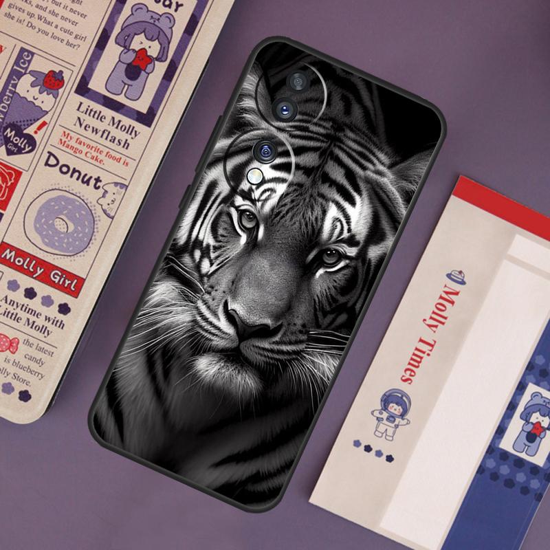 Tiger Sketch Art Case For Honor Magic 7 Pro 5 6 Lite Honor 200 Pro 50 70 90 X9b X9a X8b X8a X8 X9 X9c Cover