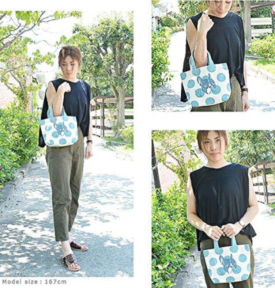 Canvas Tote Mini Lunch Eco with Mini Tote 878020 Osushi Ga Ippai Bag, Bag, Bag, Bag, Bag-in-Bag, Mother's Bag, Small, Pocket, Self-Standing, Women's