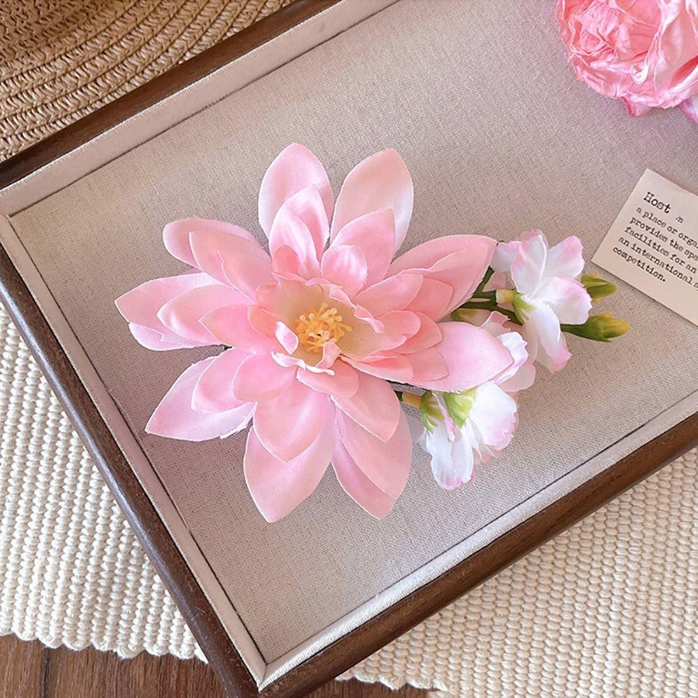 Accessories Floral Hair Clip Pink Blue Headdress Fashion Flower Hairpin Bridesmaid Accessories
