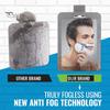 30x20CM Fogless Shower Mirror with Suction Cup Razor Holder Hook Anti-fog Men Shaving Makeup Mirror Shatterproof Frameless Bathroom Hanging Vanity