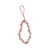 Strawberry crystal gravel phone chain, cute and anti-lost short wrist strap for girls, high-end crystal phone lanyard