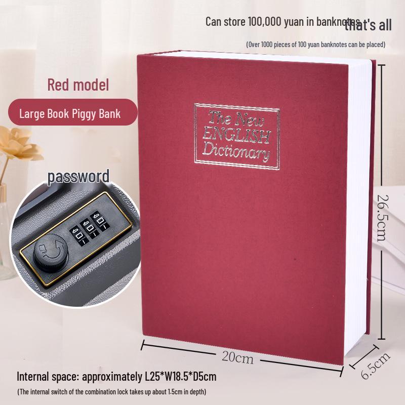 Creative Simulated Book Hidden Cash Savings Jar for Home or Study Room