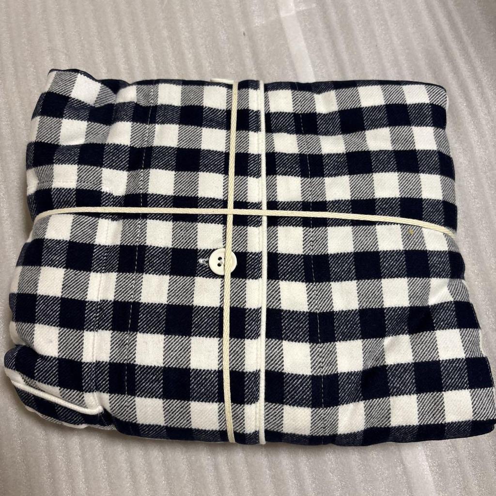 [USED] MUJI Seamless Flannel Pajamas, Check Pattern, BTS