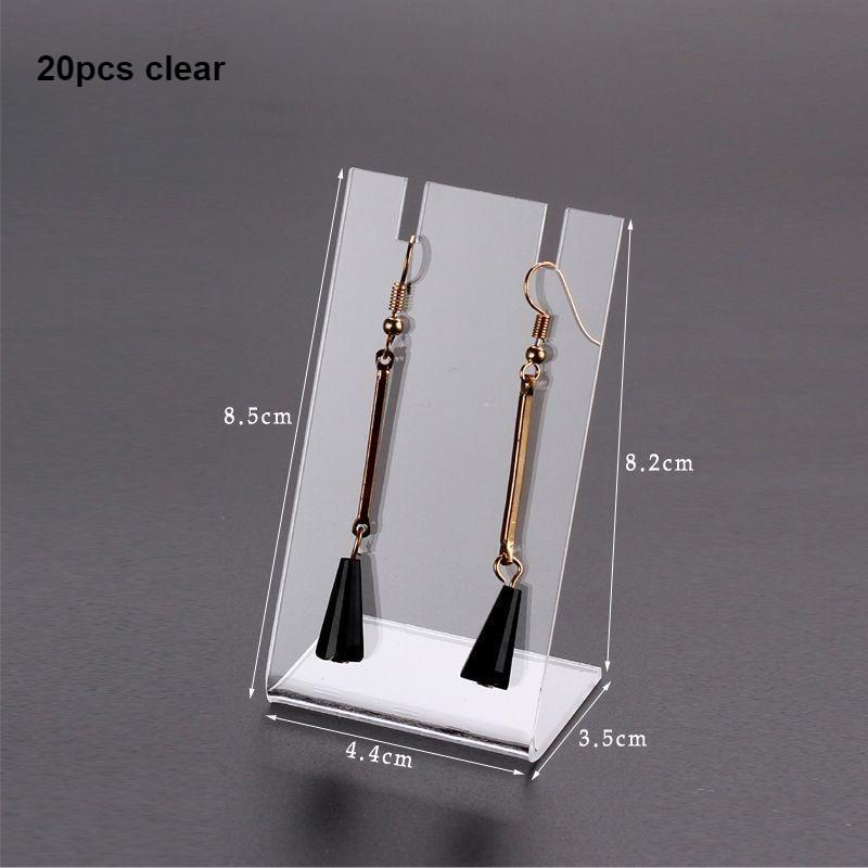 

20pcs Clear Heavy-Duty Acrylic Jewelry Display Stand System with Multi-Tier Tower & Secure Clips Space-Saving Earring Organizer