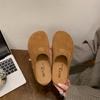 thick-soled women's baotou half slippers 2025 new spring retro one-pedal letter fashion casual lazy shoes
