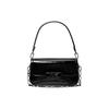 Mk Parker Flap Closure Pleated Patent Leather Crossbody Shoulder Bag Women Bags Black 30R3T7PC2L-001