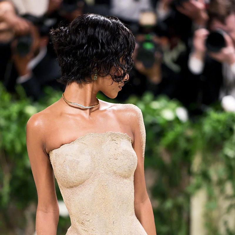 Tooxika Simple Personality Light Luxury Temperament Metal Irregular Lava Flash Diamond Collar Choker Necklace