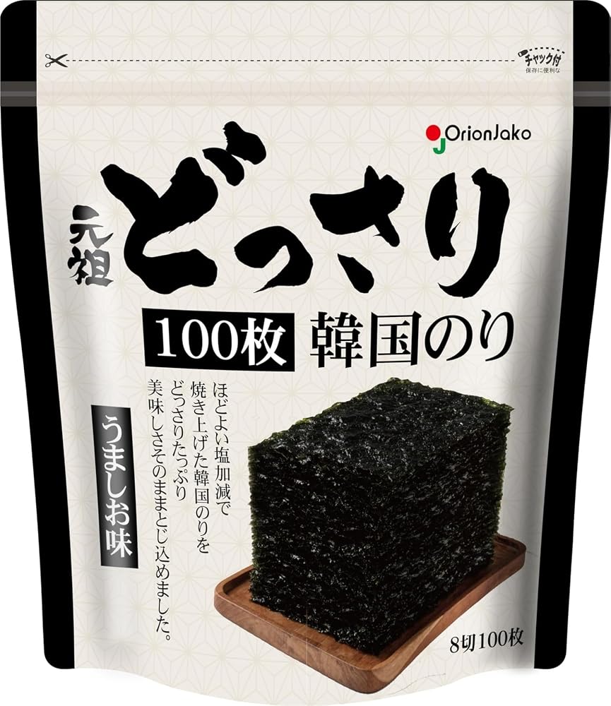 Japanese Product Orion Jako Korean Seaweed Snacks Umashio Flavor 100 Sheets