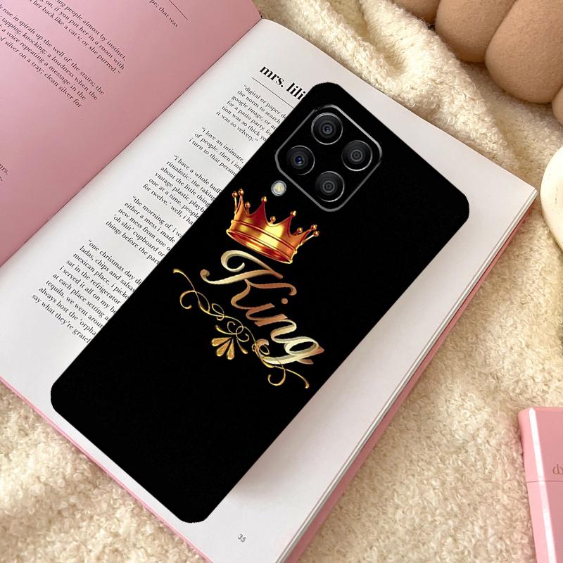 Queen King Crown Case For Samsung Galaxy M31 M13 M11 M12 M14 M15 M06 M16 M36 M56 M53 M32 M52 M35 M55 M34 M54