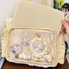 Koronkowe Koraliki Lolita Ita Bag Japoński Styl Miękki Materiał Odznaka Anime Torba Tote Przezroczyste Okienko Pasek na Ramię