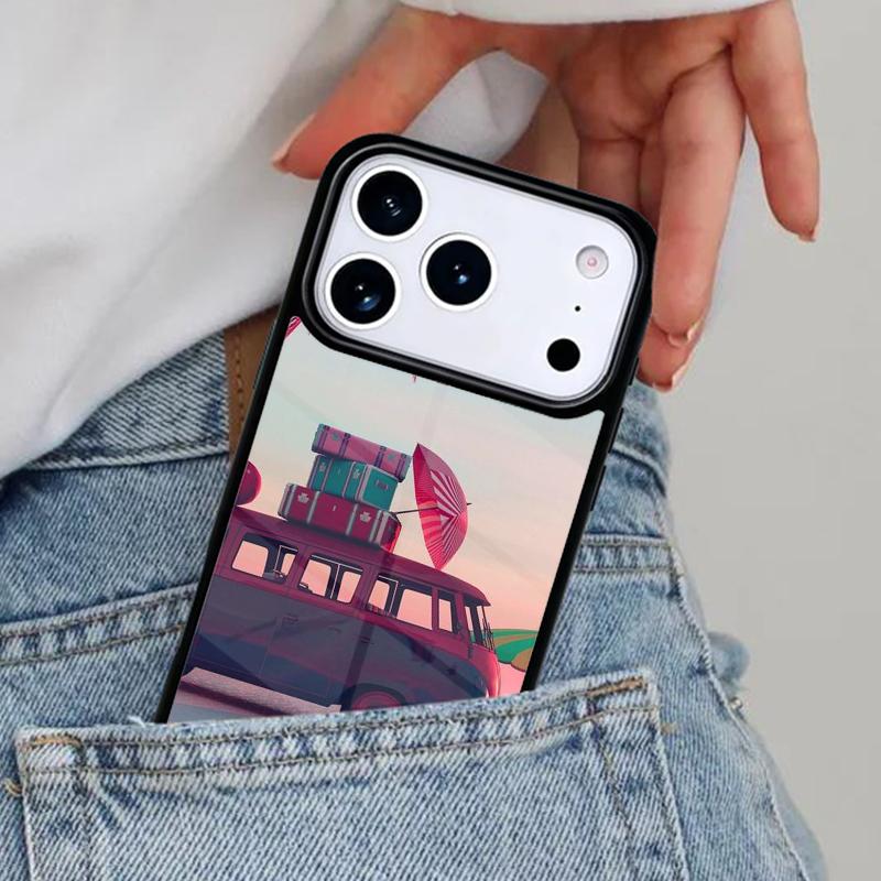 

Combi Van Surf soft Phone Case for iPhone 16e 15 14 13 12 17 Pro Max Plus Air 17pro Cover Coque iPhone 15 Plus