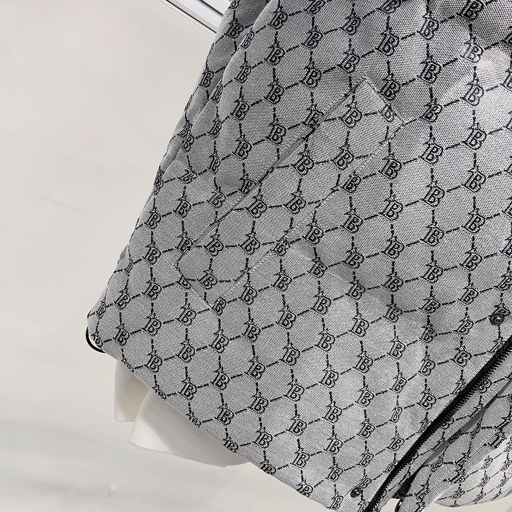 Herren Grau Jacquard Stehkragen Daunenjacke, Modisches Design 2025