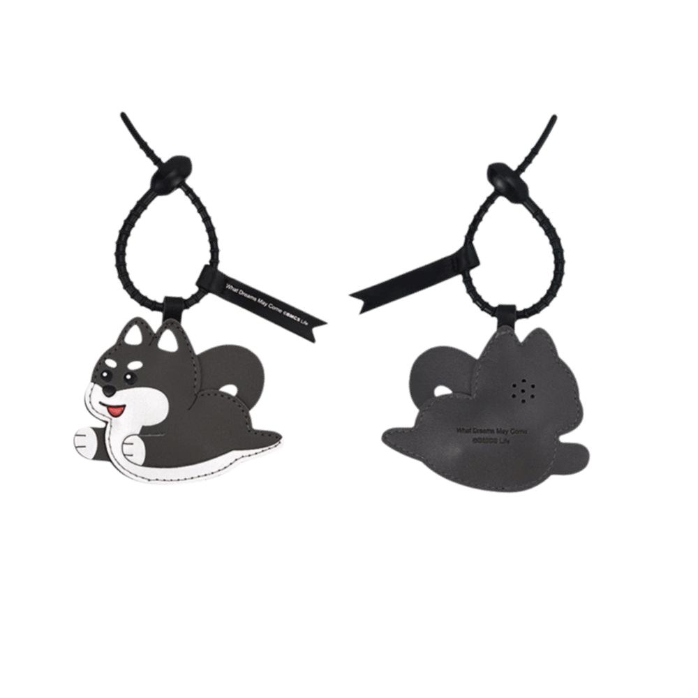 PU Leather Doggy Key Chain Pink Color Bag Hanging Pendant Creative Puppy Key Chain  Car Ornaments