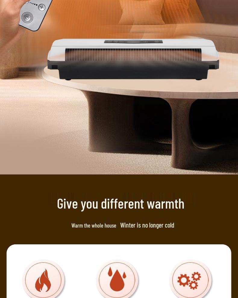 Modern Wall-Mounted Air Conditioner & Heater for Home - Energy-Saving Portable Fan & Hot Air Blower