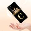 Fashion Diamond Crown Letter A Soft Phone Case For Samsung Galaxy S23 S24 S22 S21 S20 FE Ultra 5G S10 S10E S9 S8 Plus Cover