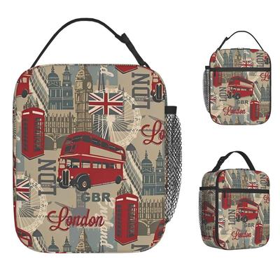 Britain Lunch Bag Funny Lunch Box For Unisex Travel Portable Insulated Cooler Bag Oxford Custom Thermal Tote Handbags