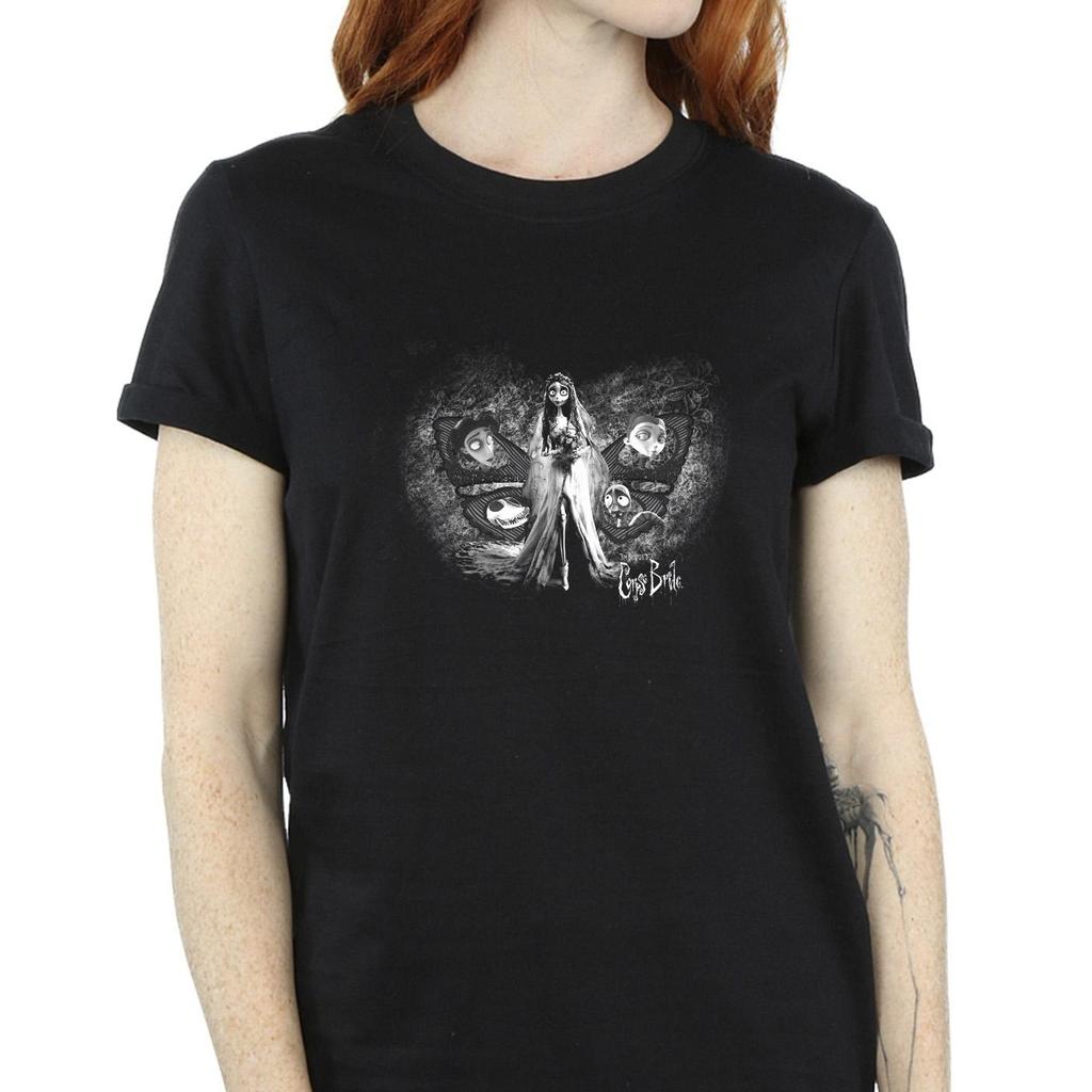 Corpse Bride Womens/Ladies Emily Butterfly Cotton Boyfriend T-Shirt