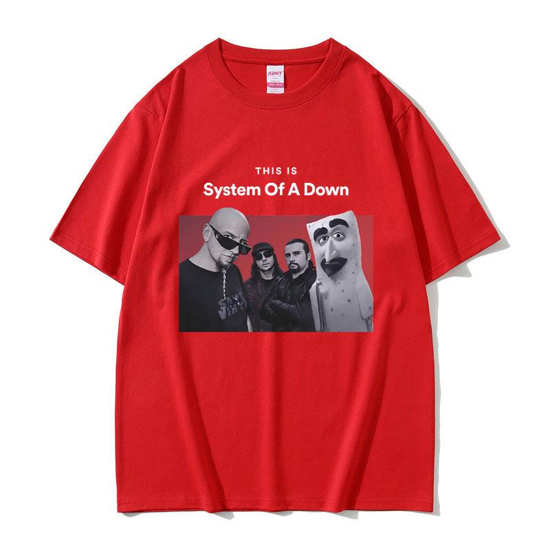 

This Is System of A Down T Shirts Unisex Women Cotton Vintage Oversized Tshirt Unisexs 90s Rock Band Alternative Metal Music Tshirt S