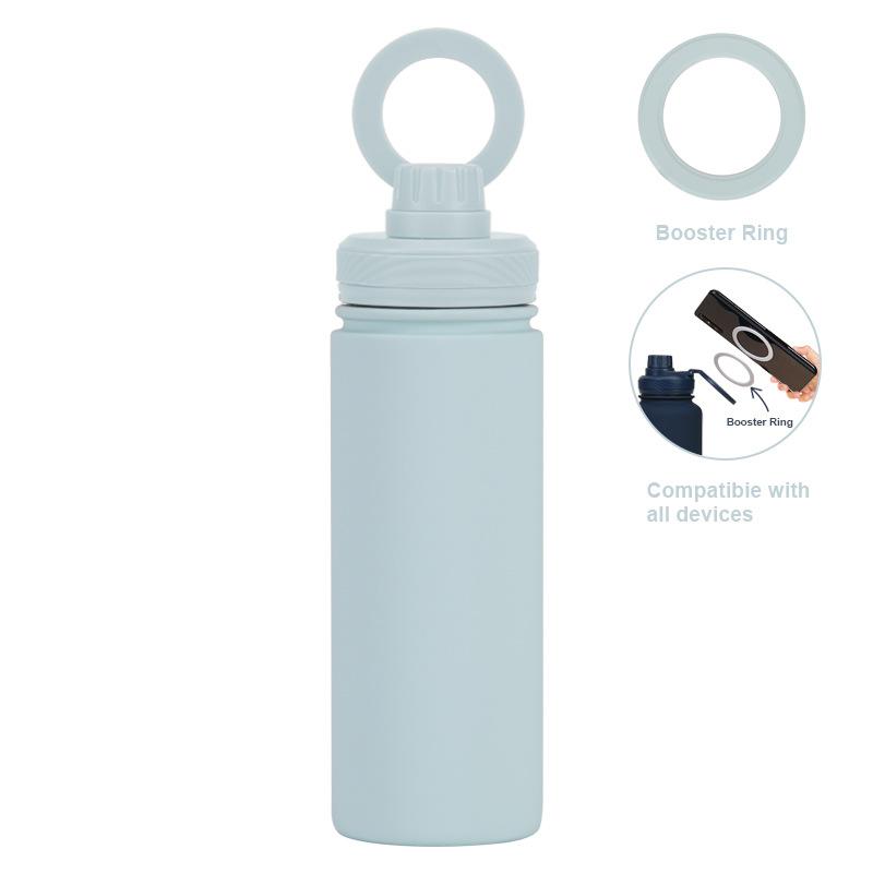 Sportwasserflasche aus Edelstahl, Weithals, tragbar, magnetischer Wasserbecher, Outdoor-Sport-Thermosbecher