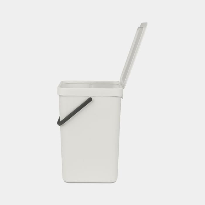 BRABANTIA Poubelle Waste Bin Sort & Go 16 L - Light Grey