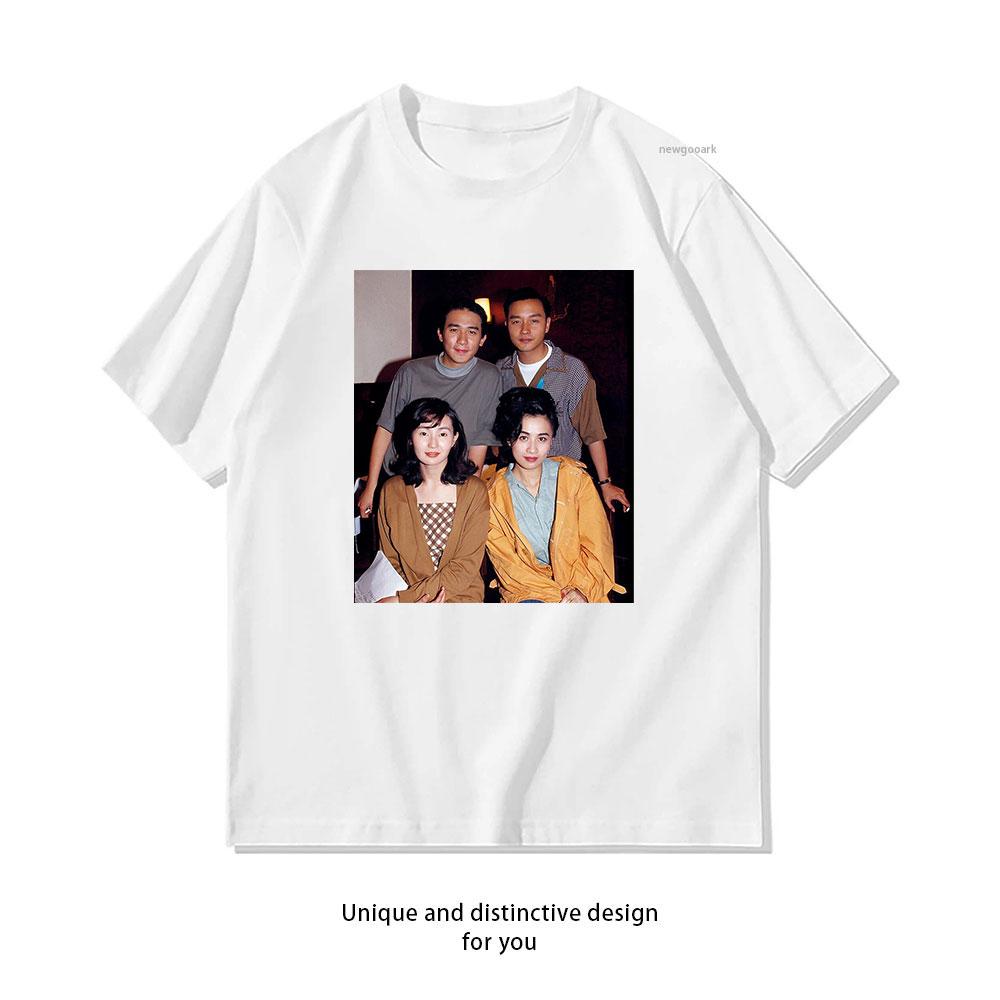 Tony Leung ChiuWai Leslie Cheung Tshirt Unisex Unisex Casual cotton printed t shirts Adult Breathable Comfortable Oneck