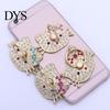 Phone Grip Stand Finger Ring Holder Anti-fall 360-degree Rotating Cartoon Rhinestone Universal Kitty Metal Mobile for Home