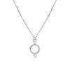 Pearl Cubic Round Necklace (Silver 925) SHNE0004