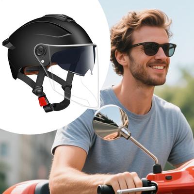 Helmet For Motorcycle Open Face Adults Helmets Protective Gear Double Visor Breathable Headgear For Street Motorbike Sportbike