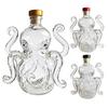 Oktopus Whiskey Flasche, Lustiger 3D Glas Tier Karaffe, 320ml Einzigartiger Alkohol Spender für Hausbar Dekoration, Neuheits Geschenk für Männer Papa Ehemann