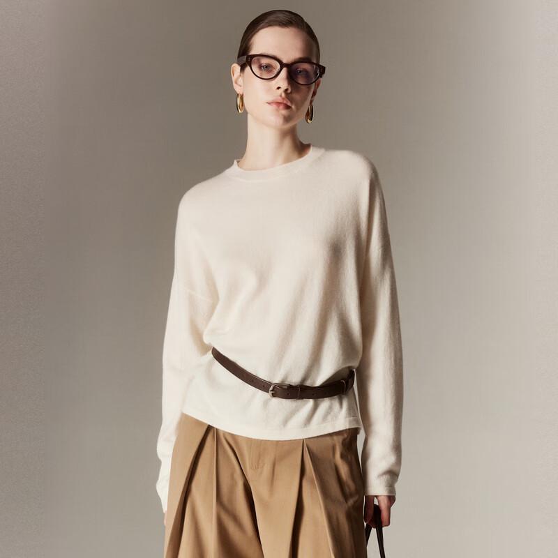 Palo Women's 100% Cashmere Loose-Fit Round Neck Sweater