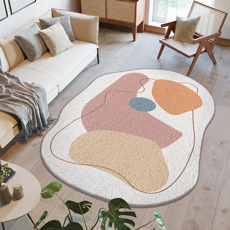 Special-Shaped Creative Carpet Bedside Blanket Living Room Coffee Table Sand Mat Irregular Carpet Fresh Imitation Cashmere Dirt-Resistant Floor Mat