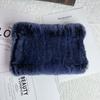 Women Handmade Stretch Real Rabbit Fur Scarf Knit Genuine Rex Rabbit Fur Headbands Girls Natural Rabbit Fur Ring Scarves
