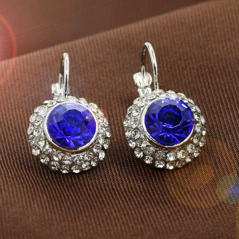 Fashion Moon River Ear Buckle Temperament Round Joker Earrings Trend Female Accessories
