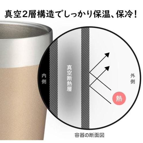 Pair of 340ml Stainless Steel Tumblers, Set of 2 Colors, Thermo Mug, Double-Layer Vacuum Insulation, Keeps Drinks Hot or Cold, Stylish Matte Gold & Bl