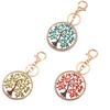 Keychain Pendant Rhinestones Inlaid Tree of Life Design Decorative Key Chain with Anti-Oxidation Lobster Clasp Backpacks Accessory