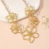Popular Light Luxury Gold Shell Gold Flower Temperament Versatile Trend Design Necklace Jewelry