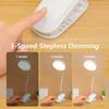 LED Office Bright Lamp 3Level Warm Cool White Flexible Easy Clip Rechargeable Light Student Study Read Night Reading Lamp in Bed