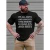 Men'S Plus Size Summer Casual Stretchy Short-Sleeve Round Neck T-Shirt