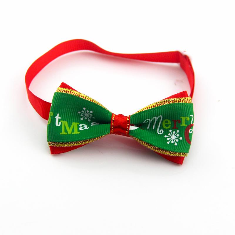 Christmas Handmake Dog Bow Ties Puppy Bowties Pet Cat Dog Bow Tie Collar for Dogs Grooming Dog Christmas Accessories