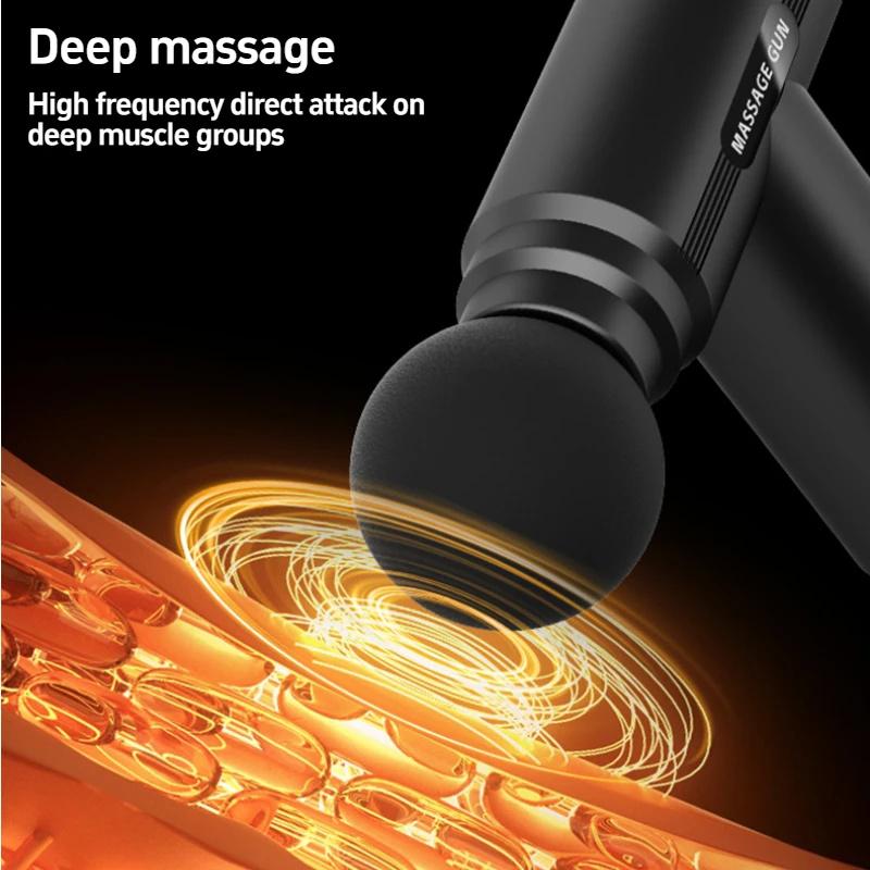 USB Mini Massage Gun Fascia Maschine Muskel Entspannung Vibrations Pistole Stange Massage Fitness Ausrüstung Neck Greifen Fascia Gun