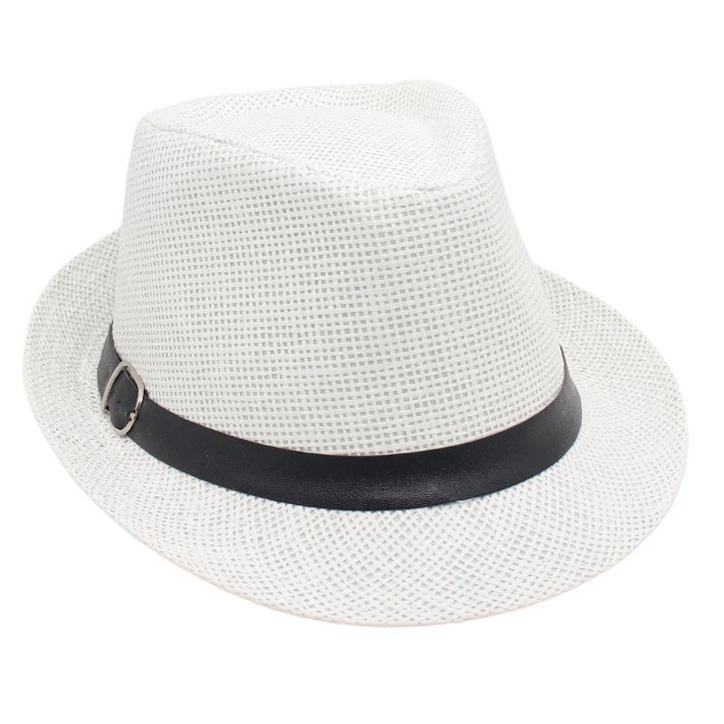Tavaszi és Nyári Szalmakalap Tengerparti Nyaralás Hűs Kalap Rövid Karimájú Napvédő Kalap Csatos Úriember Churchill Kalap Külföldi Stílusú Férfi