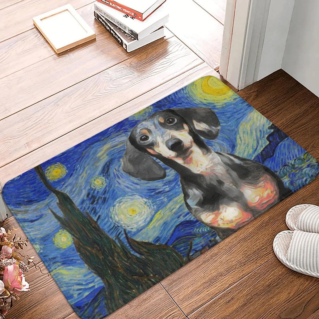 Modern and Fun Dachshund Patterns DoorMat, Non-slip Carpet, Suitable for Living Room, Bedroom, Bathroom, Holiday Home Decoration