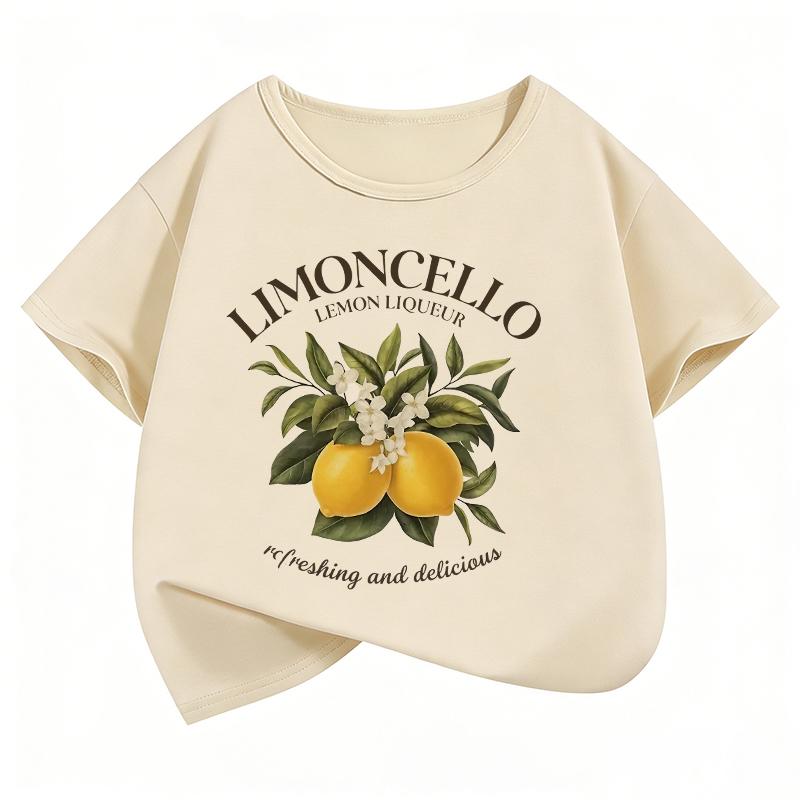 Kids Lemon Design Funny T Shirts Kids Children's T-shirt Boys Girls Summer Spring Casual Top Tee Shirt
