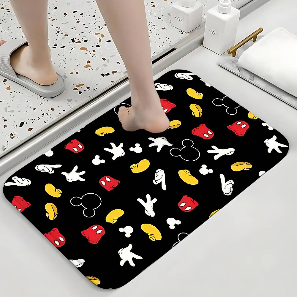 Cute M-Mickeys Mouses Floor Mats Home Laundry Rug Carpet For Living Room Decor Lounge Area Anti-slip Foot Mat Entrance Doormat