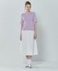 Basic House Women'S Rayon Ribbed Short Sleeve Sweater Lavender Lzkt3204