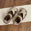 Damen flache Freizeitsandalen mit Kreuzriemen