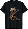Unisexs Rock Cat Pattern Short Sleeve TShirts Funny 3D Guitar Cat Print Casual T Shirt Outdoor Unisex Unisex Y2k Tops Summer Clothing
