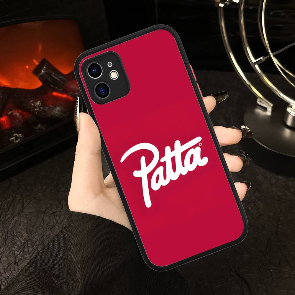 

Модный P-patta для iPhone 11 12 13 14 15 16 Pro Max Plus X XS MAX Ударопрочный Матовый Задний Чехол iphone Xs Max